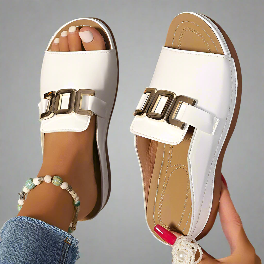 Elle - Wygodne sandały na koturnie