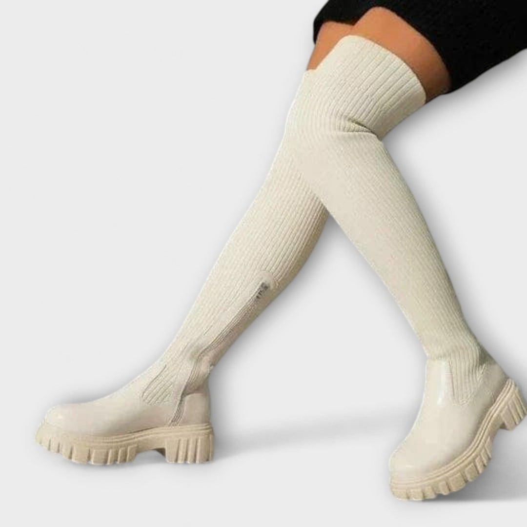 Lureva – Kozaki Overknee z Chunky Sole