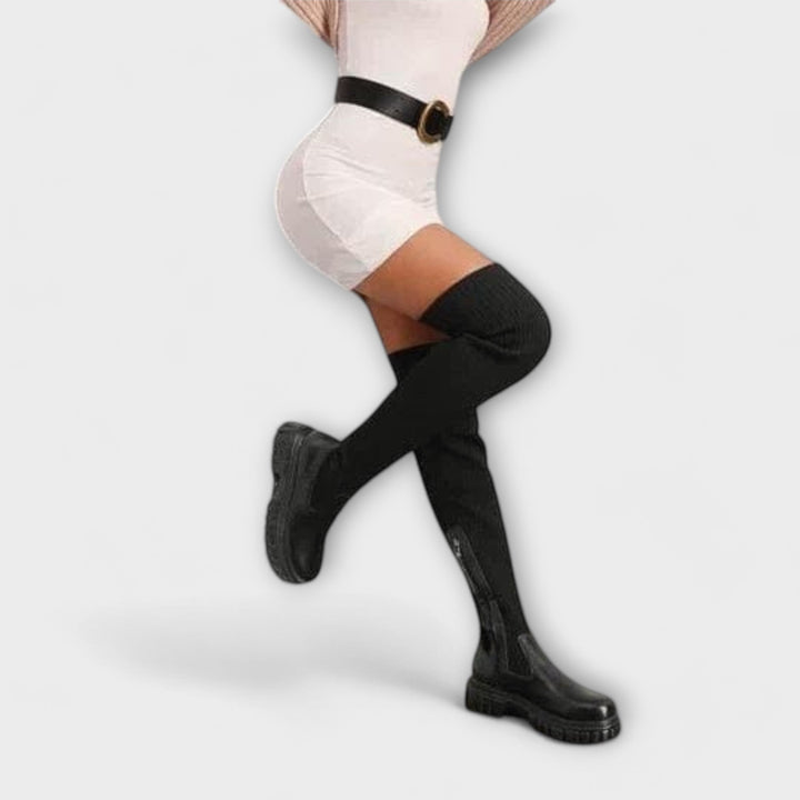 Lureva – Kozaki Overknee z Chunky Sole