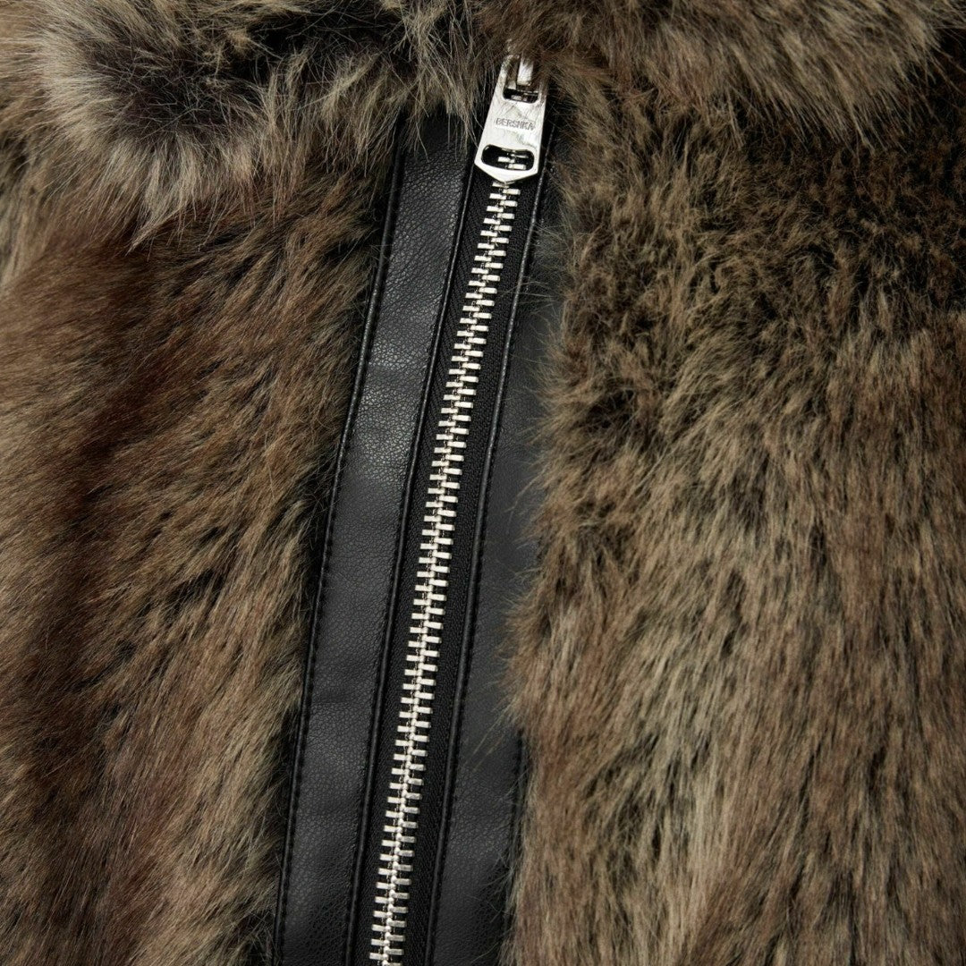 Amelia – Krótka kurtka z sztucznego futra z miejskim stylem