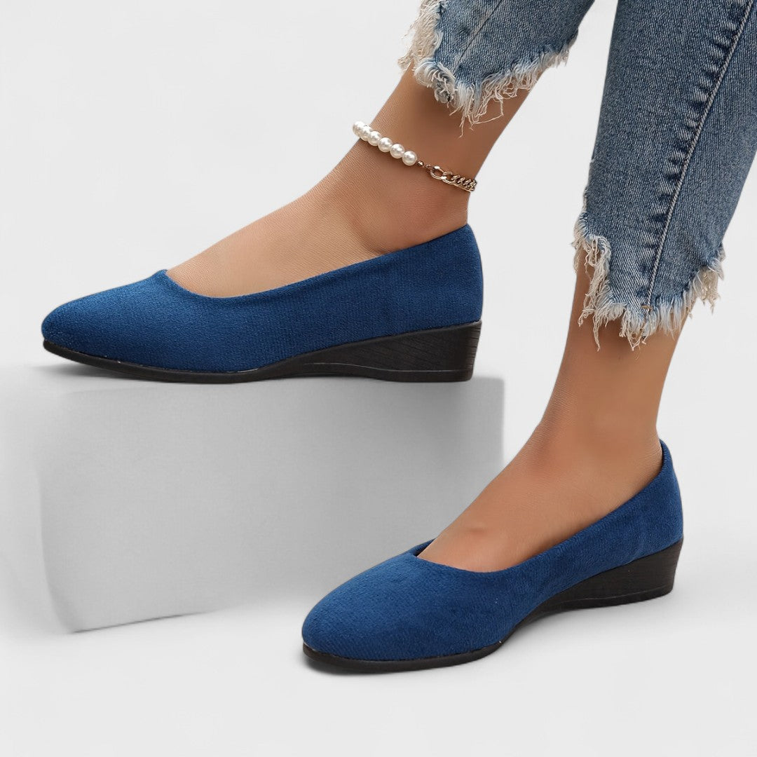 Éliane – Wygodne baleriny z podwyższonym obcasem