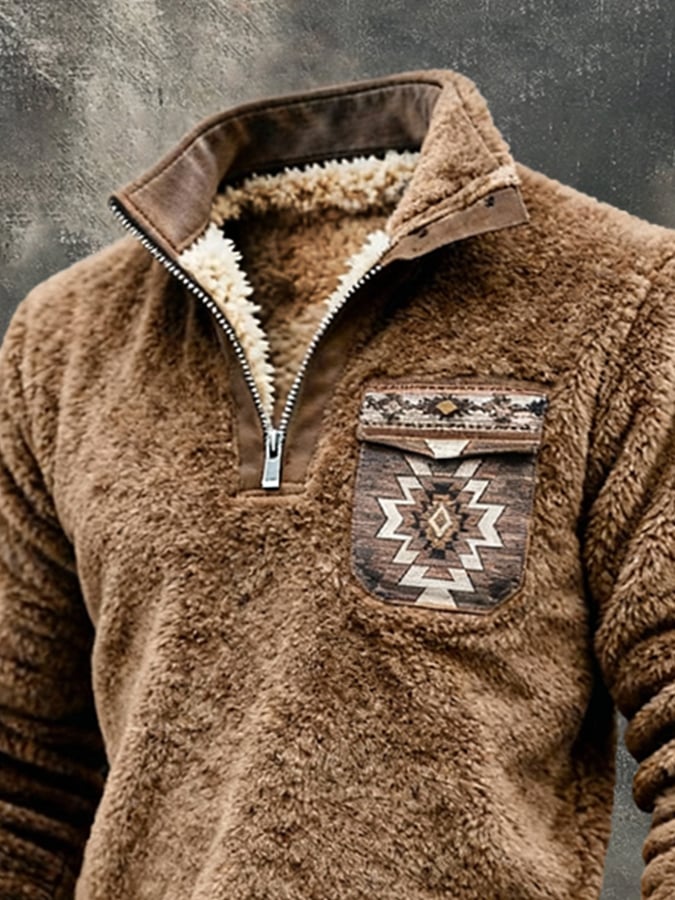 OLGIERZ | CIEPŁA BLUZA HALF-ZIP