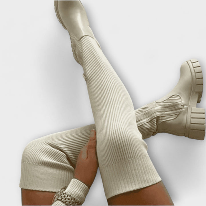 Lureva – Kozaki Overknee z Chunky Sole